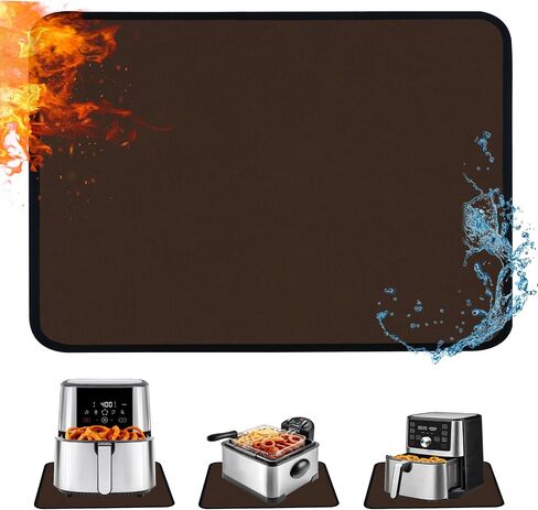 Heat Resistant Mat for Air Fryer, Oven, Countertop, 15x18in Hot Pads for Kitchen Counter, Heat Shield & Quartz Countertop Protector Mat, Air Fryer & Coffee Machine Accessories in Saudi Arabia