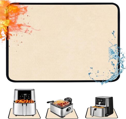 Heat Resistant Mat for Air Fryer, Oven, Countertop, 15x18in Hot Pads for Kitchen Counter, Heat Shield & Quartz Countertop Protector Mat, Air Fryer & Coffee Machine Accessories in Saudi Arabia