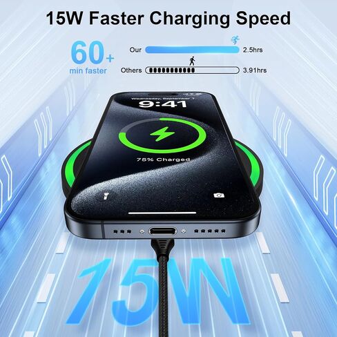 Wireless Charger Fast Charging Pad for Motorola Razr/Edge 2024,Moto G 5G 2024,Moto G Power/Stylus 5G 2024,15W Charging Station with QC Adapter for Samsung Galaxy S24 S23 S22,iPhone 16/15,Pixel 9 8a 8 in Saudi Arabia
