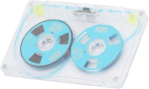 Blank Cassette Tapes Audio Cassettes, Blank Cassette Tapes for Recording Blank Audio Tapes, Low Noise High Output 46 Minute, Clear Audio Cassette Tape (Blue) in Saudi Arabia