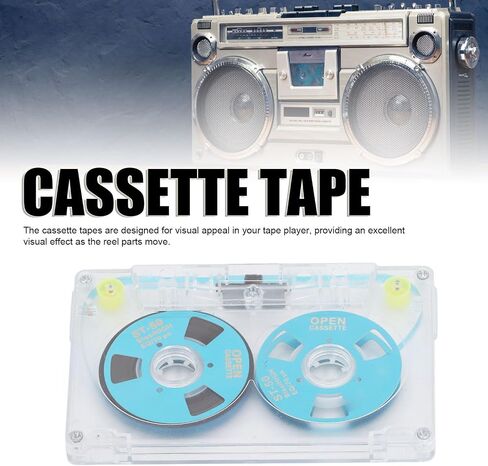 Blank Cassette Tapes Audio Cassettes, Blank Cassette Tapes for Recording Blank Audio Tapes, Low Noise High Output 46 Minute, Clear Audio Cassette Tape (Blue) in Saudi Arabia