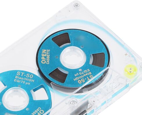 Blank Cassette Tapes Audio Cassettes, Blank Cassette Tapes for Recording Blank Audio Tapes, Low Noise High Output 46 Minute, Clear Audio Cassette Tape (Blue) in Saudi Arabia