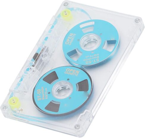Blank Cassette Tapes Audio Cassettes, Blank Cassette Tapes for Recording Blank Audio Tapes, Low Noise High Output 46 Minute, Clear Audio Cassette Tape (Blue) in Saudi Arabia