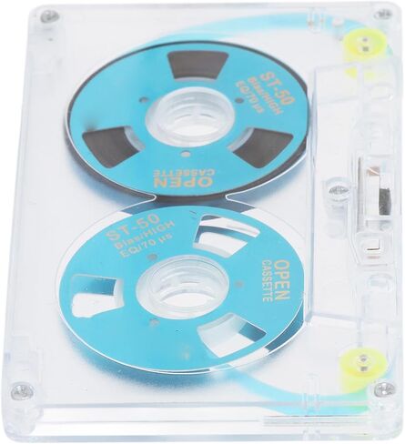 Blank Cassette Tapes Audio Cassettes, Blank Cassette Tapes for Recording Blank Audio Tapes, Low Noise High Output 46 Minute, Clear Audio Cassette Tape (Blue) in Saudi Arabia
