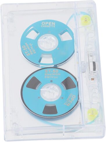 Blank Cassette Tapes Audio Cassettes, Blank Cassette Tapes for Recording Blank Audio Tapes, Low Noise High Output 46 Minute, Clear Audio Cassette Tape (Blue) in Saudi Arabia