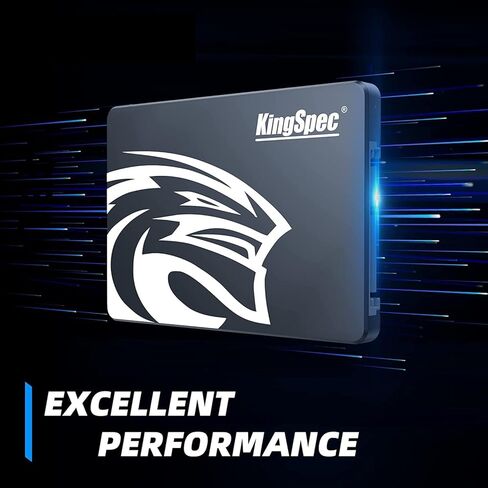 KingSpec 512 جيجابايت 2.5 بوصة SATA SSD، محرك أقراص الحالة الصلبة الداخلي SATA III 6 جيجابايت/ثانية - فلاش NAND TLC ثلاثي الأبعاد، متوافق مع سطح المكتب/الكمبيوتر المحمول/الكل في واحد (P3,512 جيجابايت) in Kuwait