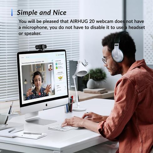 Webcam No Mic with Privacy Cover, USB Web Cam for Computer and Laptop Plug & Play, Web Camera Without Audio, 78° Wide-Angle,for Streaming and Conferencing (2K Webcam No Mic) in Kuwait