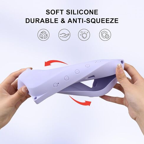 BOVKE Silicone Case Cover Compatible with Bose SoundLink Flex Bluetooth Portable Speaker, Soft Protective Silicone Sleeve for Bose SoundLink Flex Wireless Speaker with 2 Straps, Purple in Saudi Arabia