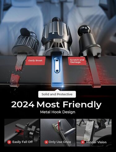 شاحن LISEN for MagSafe Car Mount لهاتف iPhone 16، شاحن تهوية عالمي لاسلكي بقدرة 15 وات لهاتف iPhone 16 وإكسسوارات السيارة وحامل هاتف مغناطيسي، يناسب iPhone 16 Pro Max Plus Mini 16 15 14 13 أسود in Kuwait