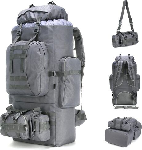 King'sGuard 100L Camping Hiking Backpack Molle Rucksack Military Camping Backpacking Daypack in Saudi Arabia