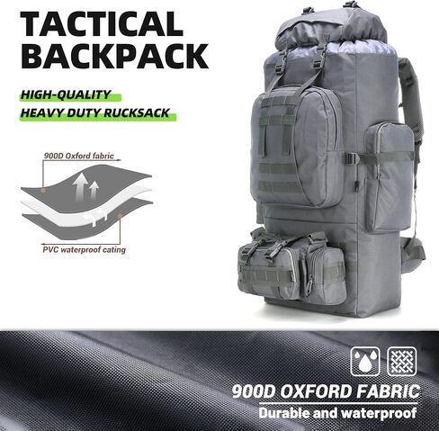 King'sGuard 100L Camping Hiking Backpack Molle Rucksack Military Camping Backpacking Daypack in Saudi Arabia