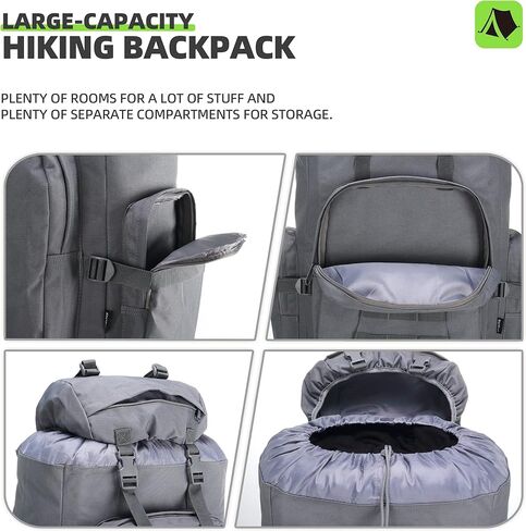 King'sGuard 100L Camping Hiking Backpack Molle Rucksack Military Camping Backpacking Daypack in Saudi Arabia
