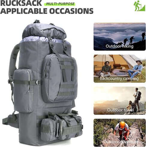 King'sGuard 100L Camping Hiking Backpack Molle Rucksack Military Camping Backpacking Daypack in Saudi Arabia