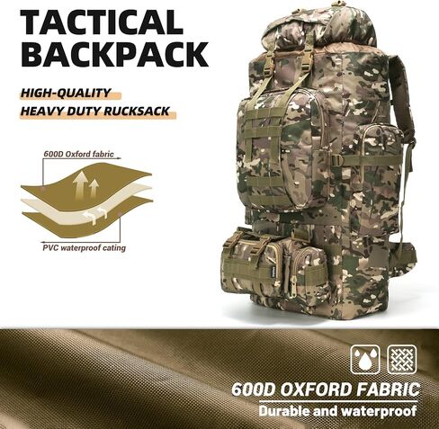 King'sGuard 100L Camping Hiking Backpack Molle Rucksack Military Camping Backpacking Daypack in Saudi Arabia