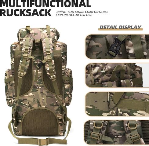 King'sGuard 100L Camping Hiking Backpack Molle Rucksack Military Camping Backpacking Daypack in Saudi Arabia