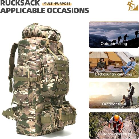 King'sGuard 100L Camping Hiking Backpack Molle Rucksack Military Camping Backpacking Daypack in Saudi Arabia