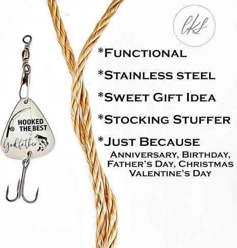 Fishing Gift for Dad Gift Idea for Dad Birthday Gift Idea Dad Father's Day Gift Idea Dad Christmas Gift Idea Dad Stocking Stuffer Fishing Lure for Dad Hooked the Best Dad FBA-HOOKED-LURE (Dad) in Saudi Arabia