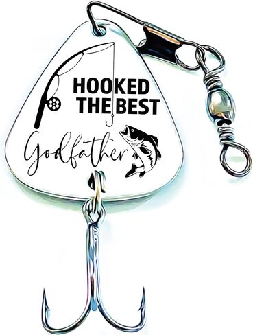 Fishing Gift for Dad Gift Idea for Dad Birthday Gift Idea Dad Father's Day Gift Idea Dad Christmas Gift Idea Dad Stocking Stuffer Fishing Lure for Dad Hooked the Best Dad FBA-HOOKED-LURE (Dad) in Saudi Arabia