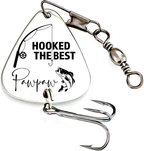 Fishing Gift for Dad Gift Idea for Dad Birthday Gift Idea Dad Father's Day Gift Idea Dad Christmas Gift Idea Dad Stocking Stuffer Fishing Lure for Dad Hooked the Best Dad FBA-HOOKED-LURE (Dad) in Saudi Arabia