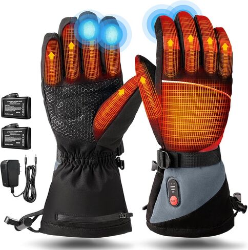 Rechargeable Heated Gloves for Men Women,7.4V Fast Heating Gloves Liners, Hand Warmers Arthritis Gloves, Heater Cold Winter Gloves, Snowmobile Camping Cycling Skiing Hiking Working in Saudi Arabia