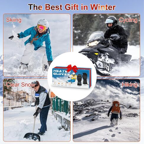 Rechargeable Heated Gloves for Men Women,7.4V Fast Heating Gloves Liners, Hand Warmers Arthritis Gloves, Heater Cold Winter Gloves, Snowmobile Camping Cycling Skiing Hiking Working in Saudi Arabia