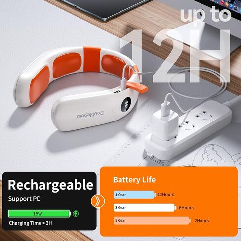 10000mah Rechargeable Neck Warmer,for Necks Up to 8 inches Wide,5 Hours Portable Neck Heater for Men and Women in Saudi Arabia