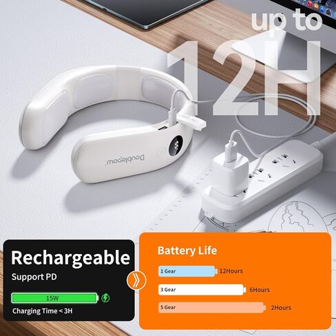 10000mah Rechargeable Neck Warmer,for Necks Up to 8 inches Wide,5 Hours Portable Neck Heater for Men and Women in Saudi Arabia