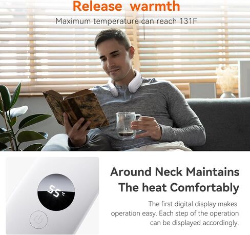 10000mah Rechargeable Neck Warmer,for Necks Up to 8 inches Wide,5 Hours Portable Neck Heater for Men and Women in Saudi Arabia