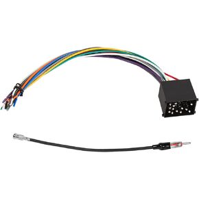 RED WOLF Radio Stereo Wire Harness + Antenna Adapter Connector Plug Kit Replacement for BMW 1988-2002 528i/E46/325/323/328i/5/3