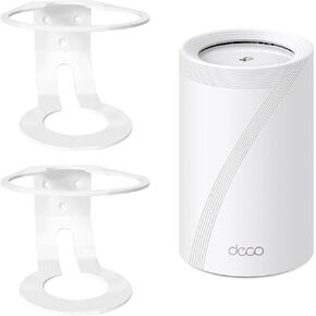 Compatible Wall Mount Deco WiFi 7 Wall Mount, 2 PACK Sturdy Metal Made Mount Stand Holder for DecoBE75/BE85/BE95/BE17000/BE22000/ Whole Home Mesh WiFi 7 Space-Saving Wall Hanging Bracket Holder
