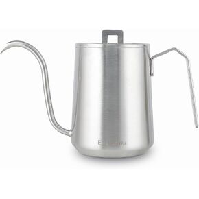 Easyworkz Gooseneck Pour Over Coffee Kettle 20 oz Stainless Steel Hand Drip Coffee Pot With Long Narrow Spout, Matte Black