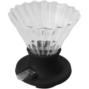 High Temperature Glass Coffee Dripper with Steel Balls, Prevent Falling, Easy to Operate, Suitable For Immersion and Hand Drip Extraction