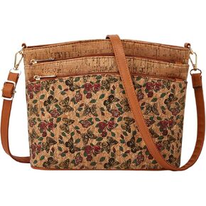 Natural cork shoulder bag handbag vintage crossbody shoulder bag