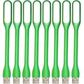 Mini USB LED Lamp, Adjustable USB Night Light, Compatible for Power Bank, Laptop, Notebook, Reading, Computer Keyboard USB Reading Light (8-Green)
