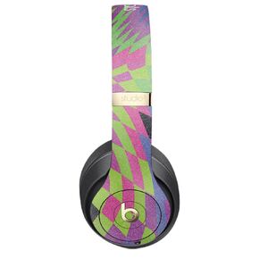Glossy Glitter Headphone Skin Compatible with Beats Studio 3 Wireless - Magenta Pour - Premium 3M Vinyl Protective Wrap Decal Cover - Easy to Apply | Crafted in The USA by MightySkins