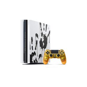 PlayStation 4 Pro 1TB Limited Edition Death Stranding Console and BB Pod Yellow Controller Bundle - Game is Not Included (Renewed)