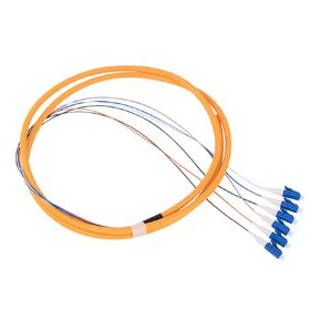 GESD 4 Pack LC-OM3 12 Pigtail 12 Strand Multimode OM3/OM4 50/125 LC-UPC Fiber Pigtail, 1.5 Meter 4 Pcs