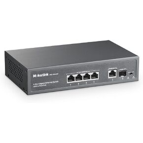 MokerLink 8 Port Gigabit PoE Switch, 8 PoE+ Ports 1000Mbps, 802.3af/at 120W, Metal Fanless Unmanaged Plug and Play
