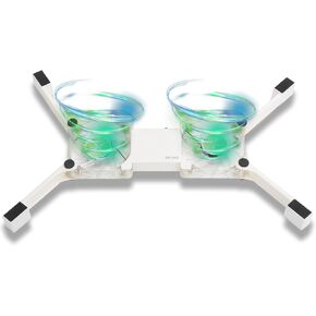 ASHATA Portable Laptop Cooling Pad with Antiskid Mount, Light Emitting Fan, USB Foldable Heat Dssipation Stand for Notebook Computer (White)