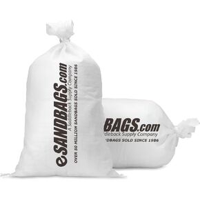 أكياس الرمل الإلكترونية من Joe's USA - حقيبة رمل فارغة من مادة البولي بروبيلين مع ربطة عنق (10 أكياس رمل إلكترونية) in Kuwait