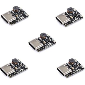 5pcs 5V 1.2A Charging Discharge Module USB Type-C 18650 Lithium Battery Discharge Charger Board with Protection (Replace TP4056 or TP4057).