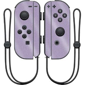 MightySkins Glossy Glitter Skin for Nintendo Joy-Con Controller - Lavender | Protective, Durable High-Gloss Glitter Finish | Easy to Apply, Remove, and Change Styles | Made in The USA