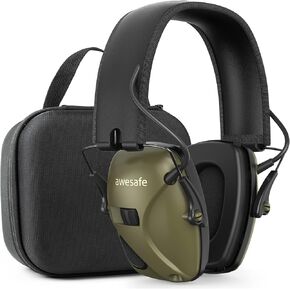 awesafe Electronic Shooting Earmuff Ear Hearing Protection Safety Ear Muffs Noise Reduction Sound Amplification