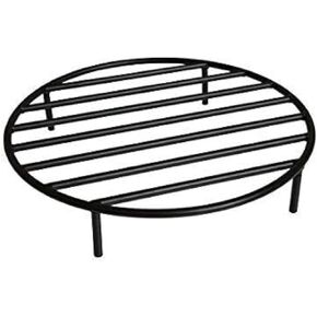 only fire Round Fire Pit Grate with 4 Legs for Outdoor Campfire Grill Cooking, 19 Inch