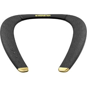 مكبرات صوت بلوتوث Monster Boomerang Petite Neckband، مكبر صوت للرقبة مع وقت تشغيل 15 ساعة، صوت ستيريو ثلاثي الأبعاد عالي الدقة aptX، زمن استجابة منخفض، ميكروفون مدمج، IPX5 مقاوم للماء يمكن ارتداؤه للمنزل في الهواء الطلق