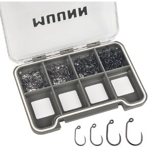 400Pcs Fly Tying Hooks Assortment, Barbless Fishing Hook Trout, Wide-GARP Jig Fly Fishing Hooks Fly Tying 12#14#16#18# with Fly Box