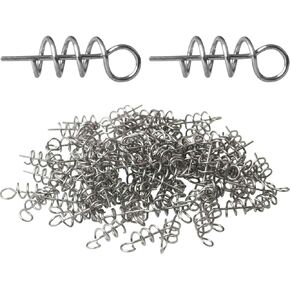 200PCS Spring Hook Centering Pin 15x4mm Soft Bait Crank Spring Hook Centre Pin Pin Fishing Gear Lure Accessories Twist Lock Fishing Hook Locating Pin