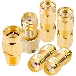 Goupchn SMA Adapter Kit 6PCS SMA Male Female Extension Coax Coaxial Connector Coupler