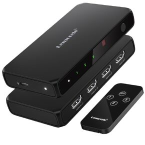 HDMI Splitter 4K, Lemorele HDMI Switch 3 in 1 Out with Remote Control, HDMI Switcher with 1M USB C Charging Cable, 4K @ 30Hz HDMI Splitter Compatible with PS5 PS4, Xbox, TV, DVD, Blu-ray Player