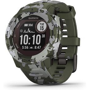 Garmin Instinct Solar, Rugged Outdoor Smartwatch with Solar Charging Capabilities, Built-in Sports Apps and Health Monitoring, Lichen Camo